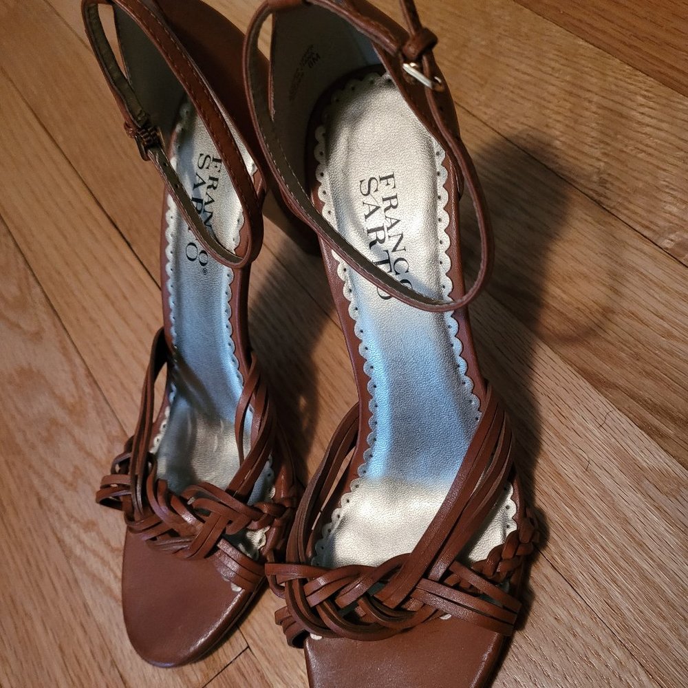 Franco Sarto. Camel Brown. Dress Sandal.